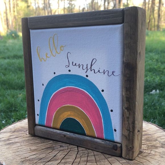 HandāPaintedāCanvasĀ -Wall Art - Picture 2 of 6